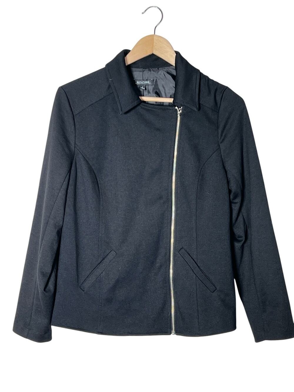 Notations black full zip casual jacket size small S B120